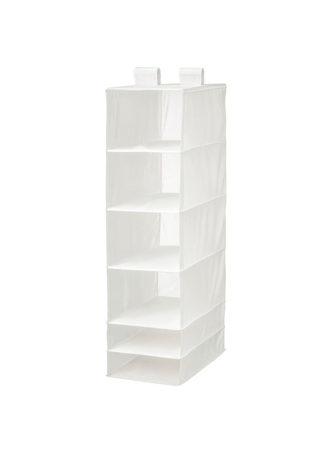 Storage with 6 compartments, white, 35x45x125 cm - Image 1